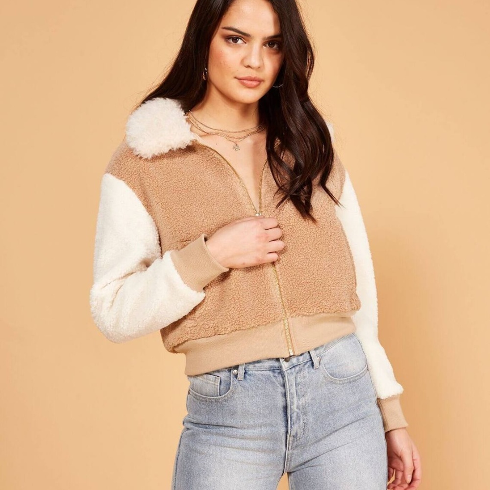 Mixed Fur Bomber Jacket